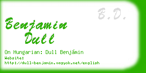 benjamin dull business card