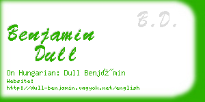 benjamin dull business card